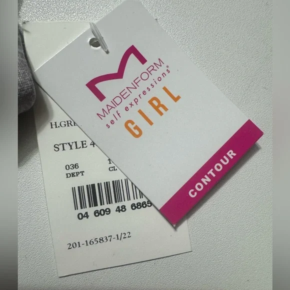 NWT Maidenform 34A Girl Contour Bra lace adjustable Racerback wireless sports - Picture 2 of 6